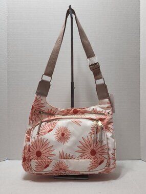New Time and Tru Purse Bag - Flower Print - Multi Pocket